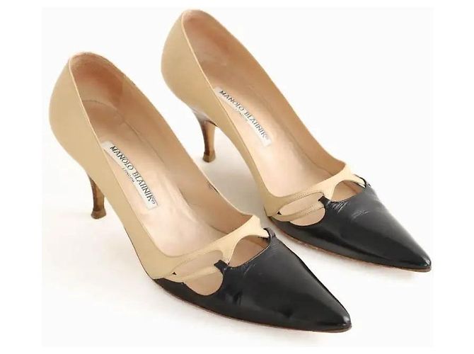Manolo Blahnik Tacchi beige - vista 3