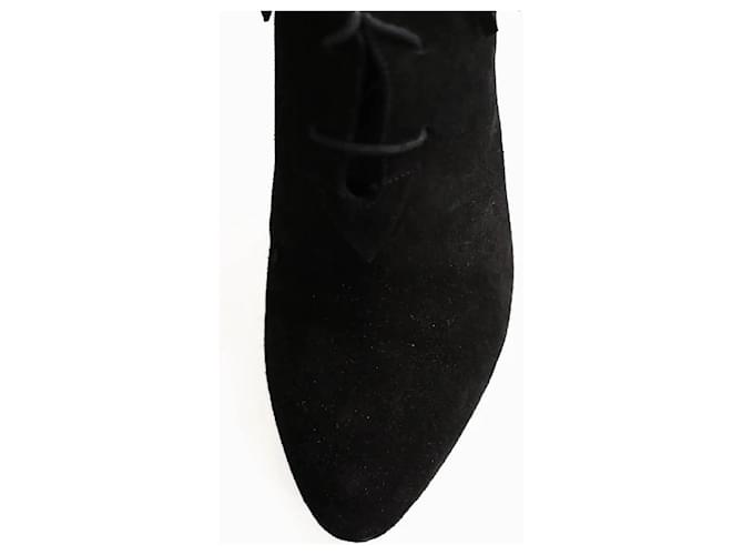 Saint Laurent Stivaletti neri con lacci Nero - vista 5