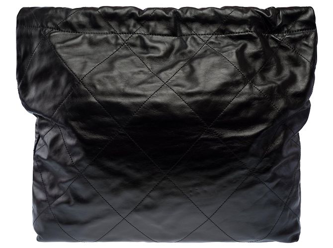 Borsa CHANEL Chanel 22 in Pelle Nera - 103377 Nero - vista 3