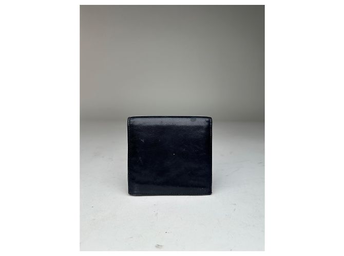 Céline Vintage Celine Paris Leather Flapable Wallet Black Navy blue - view 2