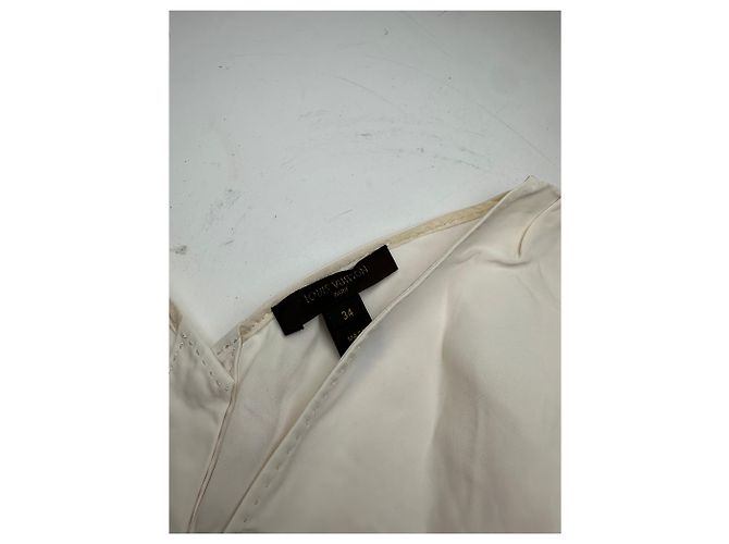 Vintage Louis Vuitton Seidentop Weiß 34/XS - Ansicht 6