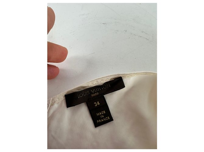 Vintage Louis Vuitton Seidentop Weiß 34/XS - Ansicht 8