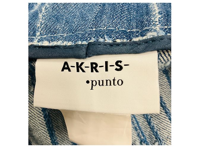 Falda midi de denim azul medio deshilachada Akris Punto - Ansicht 4