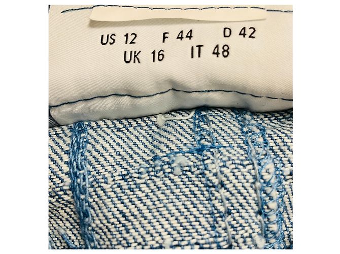 Falda midi de denim azul medio deshilachada Akris Punto - Ansicht 5