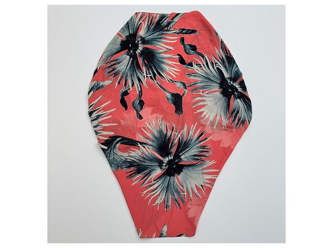 Autre Marque Adriana Degreas Seidentop mit Blumenmuster Lachs - Ansicht 3