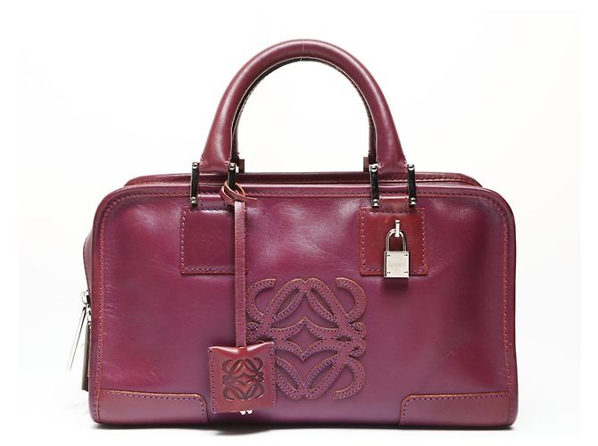 Borsa Loewe Amazona 28 Anagram Porpora - vista 2