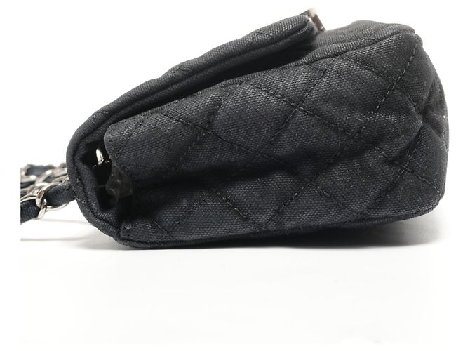 Borsa a spalla in tela matelassé Chanel Nero - vista 3