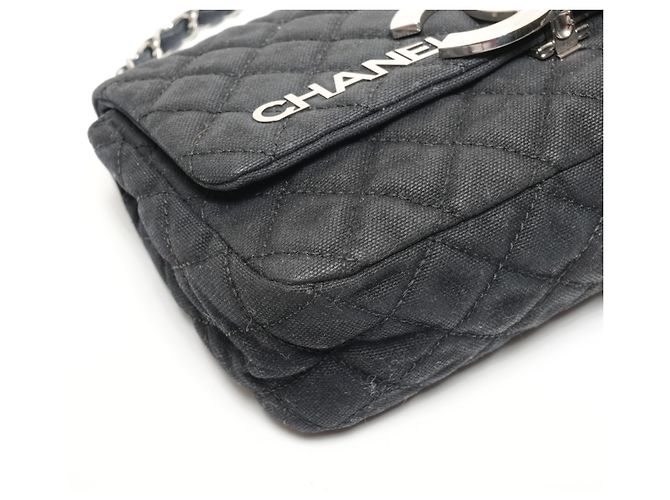 Borsa a spalla in tela matelassé Chanel Nero - vista 5