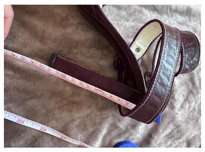 Tacchi a piattaforma in pelle viola con cinturini Dsquared2 Porpora - vista 11