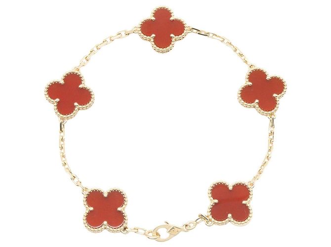 Vintage Alhambra Karneol-Armband von Van Cleef & Arpels Rot Gelb - Ansicht 2