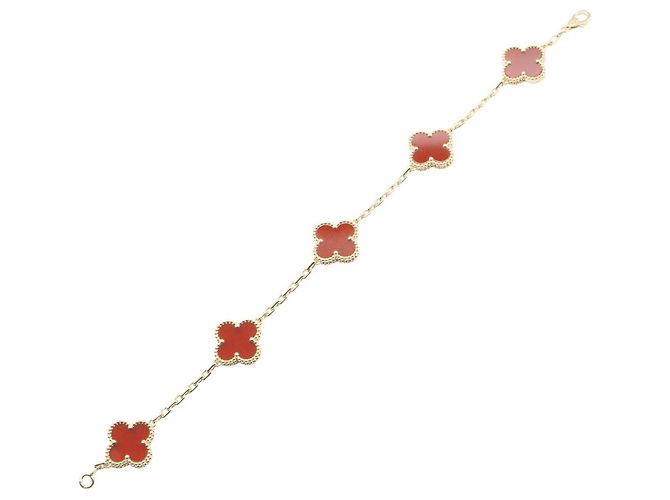 Vintage Alhambra Karneol-Armband von Van Cleef & Arpels Rot Gelb - Ansicht 3
