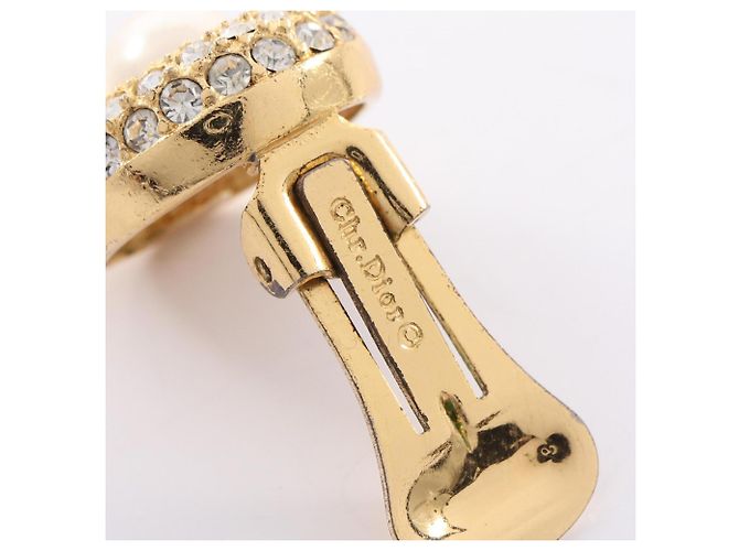 Orecchini a Clip Christian Dior Bianco D'oro - vista 3
