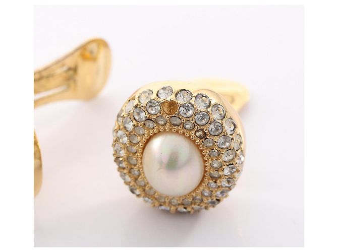 Orecchini a Clip Christian Dior Bianco D'oro - vista 5
