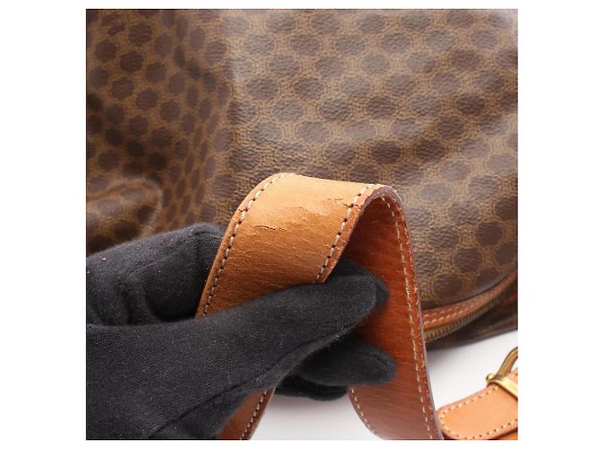 Céline Borsa a Spalla/Cartella Celine Macadam Marrone - vista 6