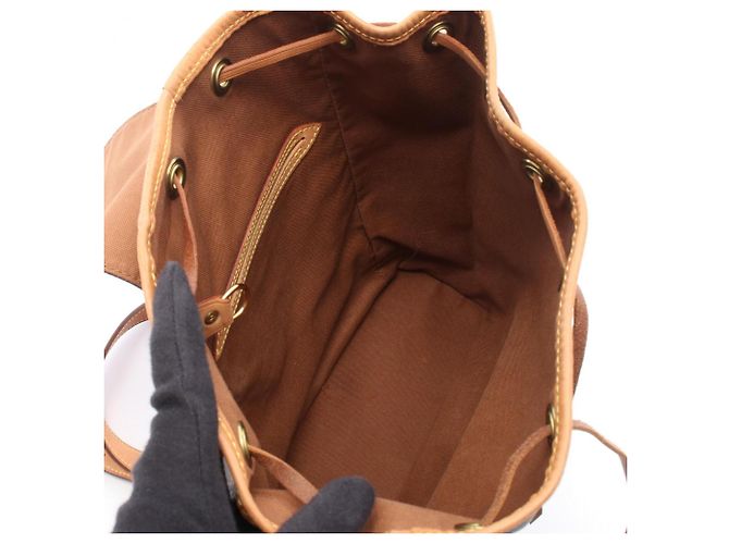 Zaino/Borsa Montsouris MM Louis Vuitton Marrone - vista 3