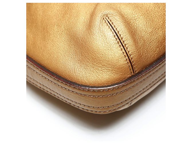 Loewe Gold Leder 2-Wege Tote Tasche Golden - Ansicht 5