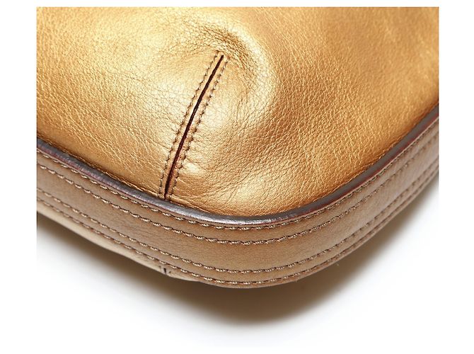 Loewe Gold Leder 2-Wege Tote Tasche Golden - Ansicht 6