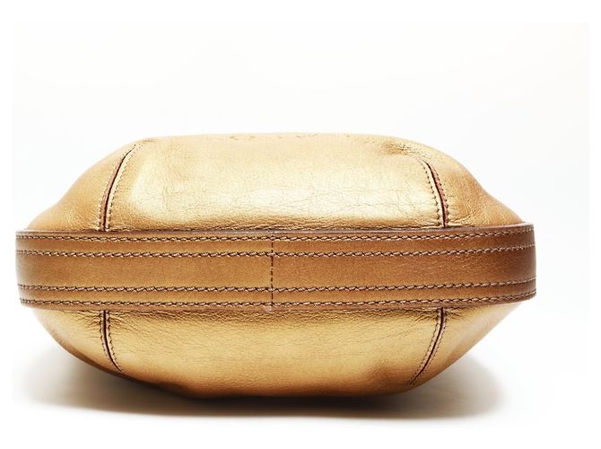 Loewe Gold Leder 2-Wege Tote Tasche Golden - Ansicht 7