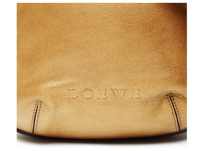 Loewe Gold Leder 2-Wege Tote Tasche Golden - Ansicht 8