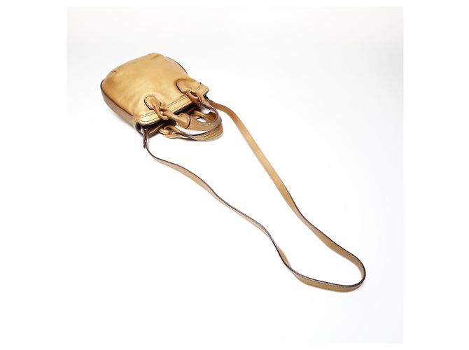 Loewe Gold Leder 2-Wege Tote Tasche Golden - Ansicht 9