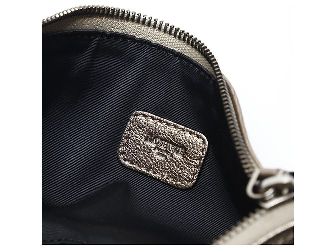 Borsa a Spalla in Pelle Dorata Loewe D'oro - vista 10