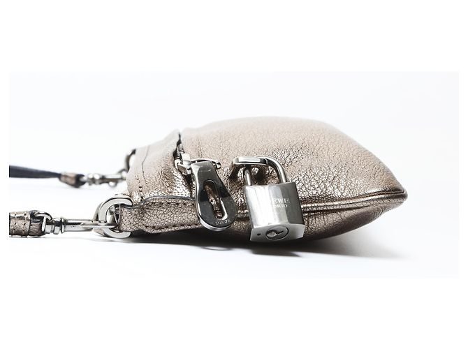 Borsa a Spalla in Pelle Dorata Loewe D'oro - vista 3