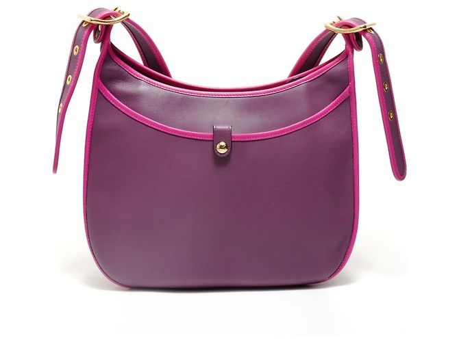 Borsa a Spalla in Pelle Anagram Loewe Porpora - vista 2