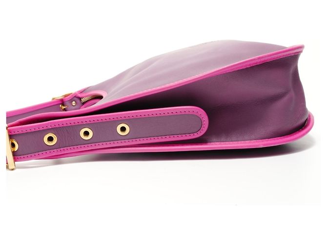 Borsa a Spalla in Pelle Anagram Loewe Porpora - vista 3