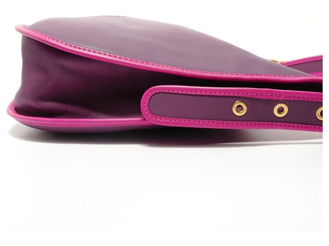 Borsa a Spalla in Pelle Anagram Loewe Porpora - vista 4