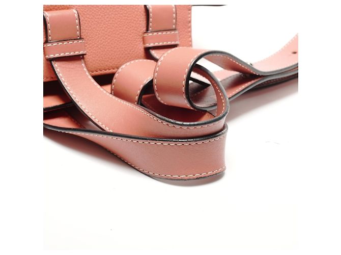 Borsa a Spalla Piccola in Pelle Loewe Hammock 2 Vie Rosa - vista 11