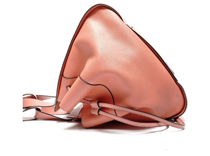 Borsa a Spalla Piccola in Pelle Loewe Hammock 2 Vie Rosa - vista 3