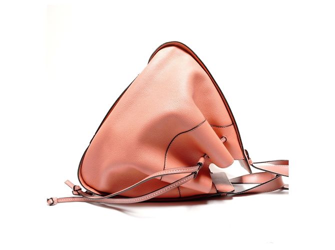 Borsa a Spalla Piccola in Pelle Loewe Hammock 2 Vie Rosa - vista 4
