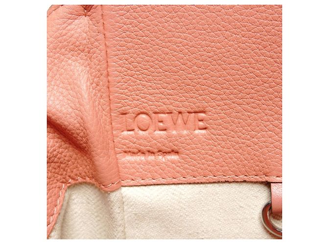 Borsa a Spalla Piccola in Pelle Loewe Hammock 2 Vie Rosa - vista 9