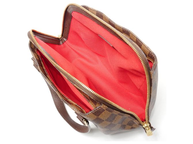 Borsa Louis Vuitton Damier Belem PM Marrone - vista 10