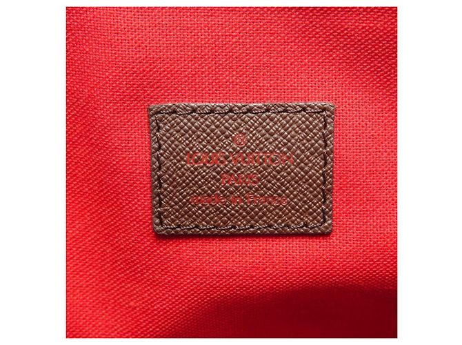 Borsa Louis Vuitton Damier Belem PM Marrone - vista 9