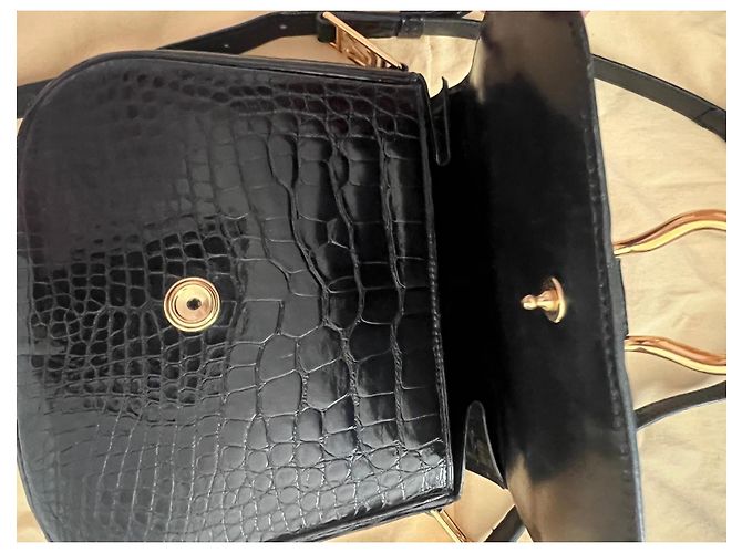 Borsa Louis Vuitton in pelle di coccodrillo nera Nero - vista 4