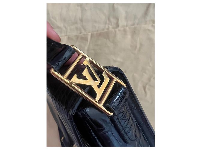 Borsa Louis Vuitton in pelle di coccodrillo nera Nero - vista 5