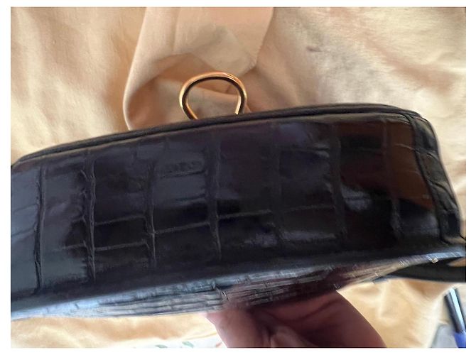 Borsa Louis Vuitton in pelle di coccodrillo nera Nero - vista 7