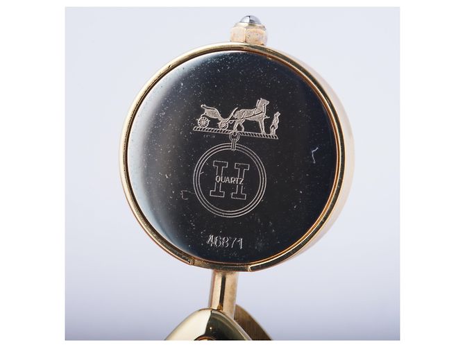 Collana Pendente Orologio Segreto Hermès D'oro - vista 7