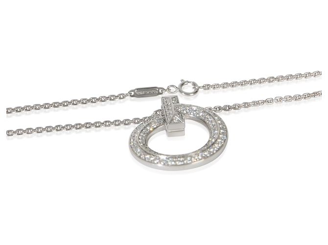 Pendente Tiffany T T1 in oro bianco e diamante di Tiffany & Co. - vista 2