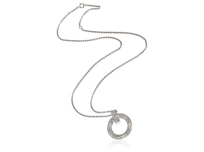 Pendente Tiffany T T1 in oro bianco e diamante di Tiffany & Co. - vista 3