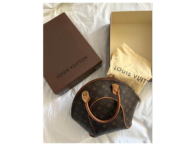 Borsa Louis Vuitton Ellipse in tela Monogram Marrone - vista 5