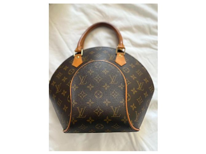 Borsa Louis Vuitton Ellipse in tela Monogram Marrone - vista 8