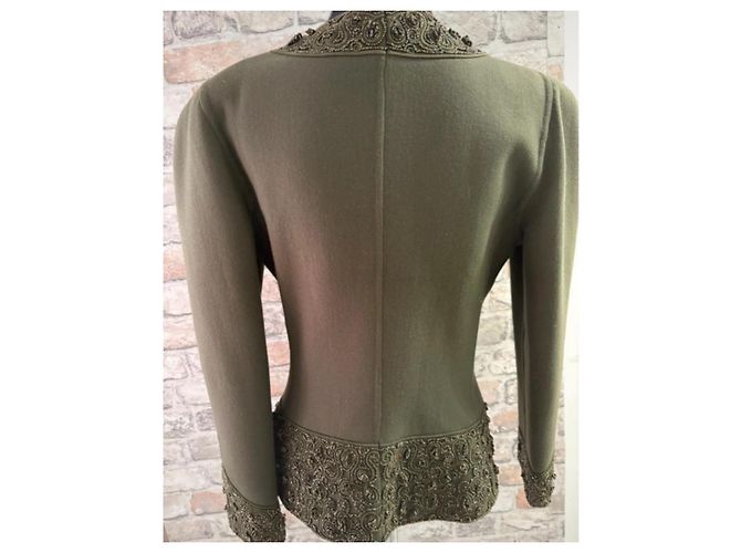 Giacca Oscar de la Renta decorata con perle Verde - vista 5