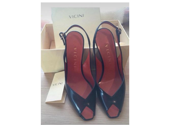Schwarze Leder-High-Heels VICINI - Ansicht 4