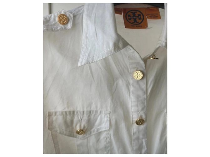 Weißes Tory Burch Hemd mit goldenen Knöpfen - Ansicht 5