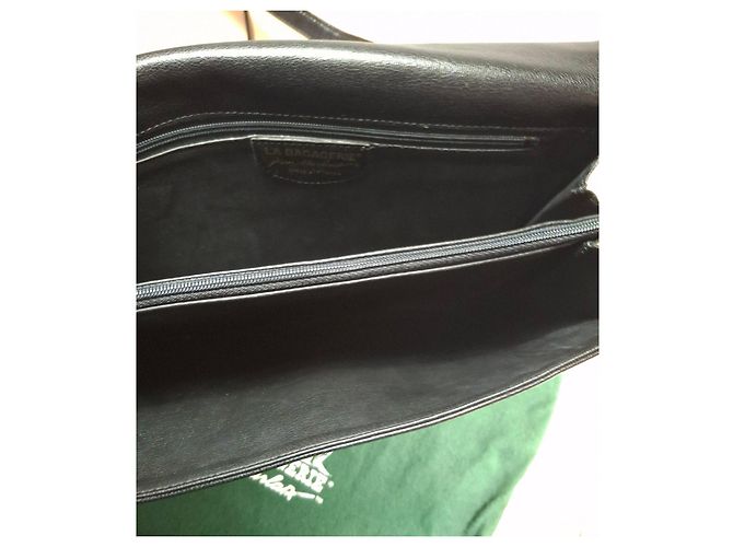 Borsa a spalla in pelle nera La Bagagerie Jean Marlaix - vista 10