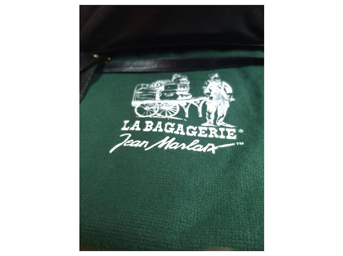 Borsa a spalla in pelle nera La Bagagerie Jean Marlaix - vista 4