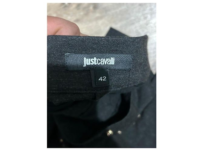 Falda lápiz negra de Just Cavalli con cinturón de tachuelas Negro - vista 3