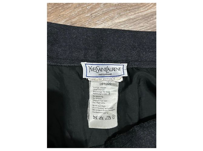 falda lápiz negra YVES SAINT LAURENT Negro - vista 4
